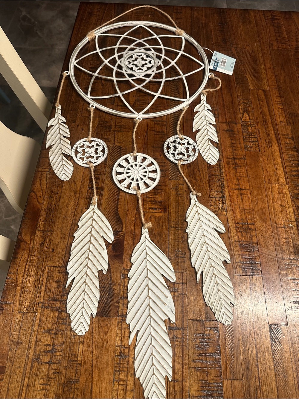 2 White Dreamcatcher Metal from , Hobby Lobby. #farmhouse
